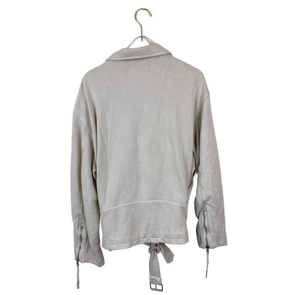 Free people rebel rebel knit moto jacket cream size small - Picture 5 of 6